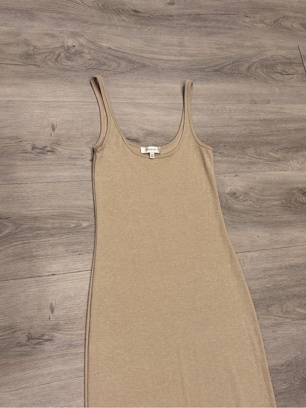 Aritzia Neutral Tank Maxi Dress in Beige - Picture 4 of 6